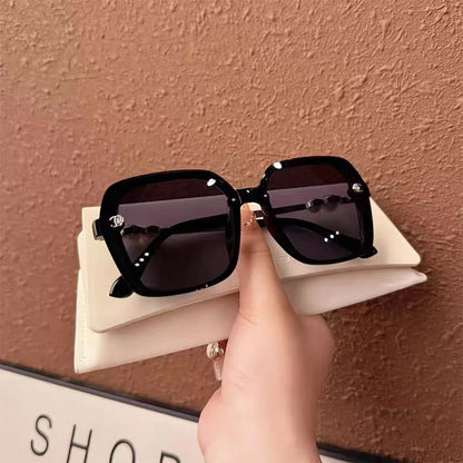 2025 Oversized Polarized Sunglasses for Women and Men  Pearl Fashion Square Designer Sun Glasses Unisex Eyewear UV400 Sunglass