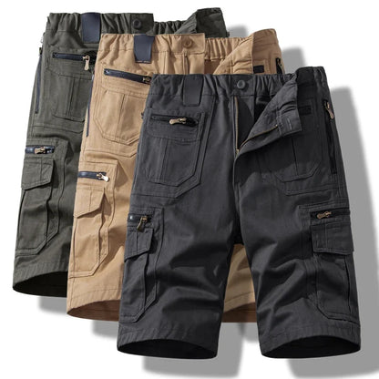 Men's Large Size Loose Casual Shorts Fashion Trendy Versatile Cotton Shorts Elastic Waist Summer Work Shorts