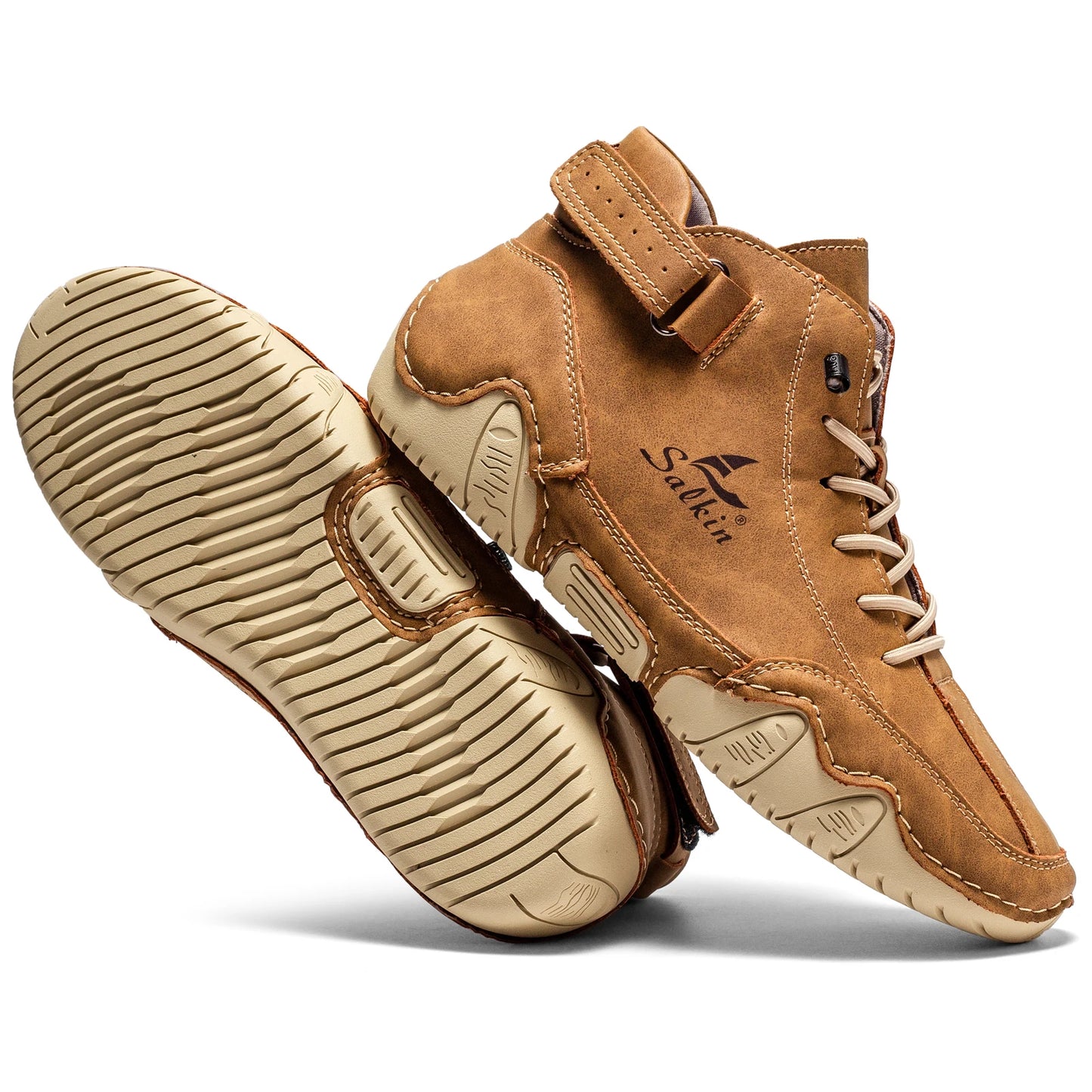 New 2025 Handmade Men Boots Design Sneakers Man Outdoor Non-Slip Casual Leather Men Shoes Ankle Boots Breathable Hot Sale