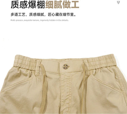 Men Spring Casual Tactical Cargo Shorts Men Multi Pocket Outdoor Shorts Men Breathable Sports Workout Daily Wear Male Shorts