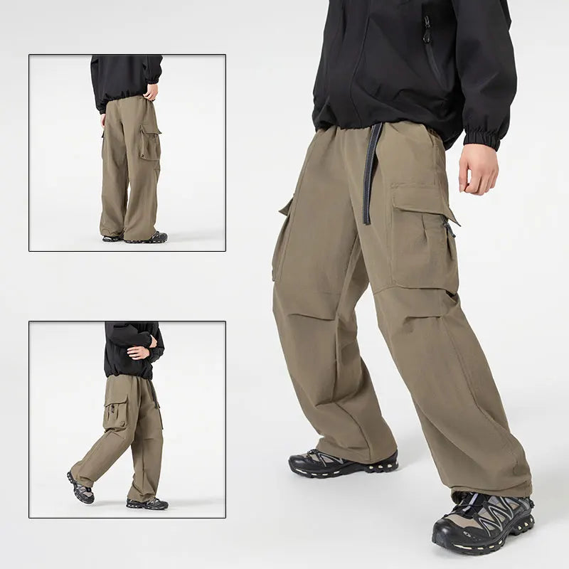 Outdoor Hiking Pants Male Waterproof Wear-Resistant Trekking Paratrooper Trousers Autumn Breathable Mountaineering Cargo Pants