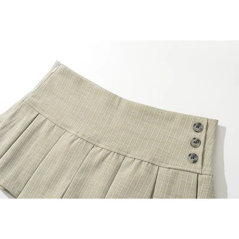 American Retro Pleated Mini Skirt Women Sexy Low Waist Summer Skirts Cool Girl Y2K saia