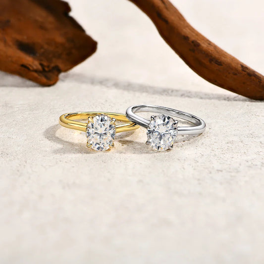 Bague en moissanite ovale 9*7mm 2 carats DVVS en argent sterling 925 pour femme, bijoux de mariage de haute qualité, expédition depuis les États-Unis