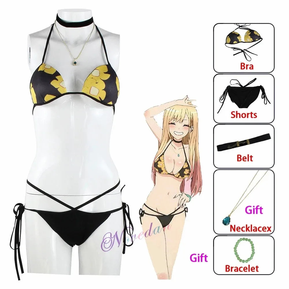 Marin Kitagawa Cosplay My Dress Up Darling JK School Uniform Dress Girls Maid Outfit Anime Cosplay Halloween Costume Wig Women
