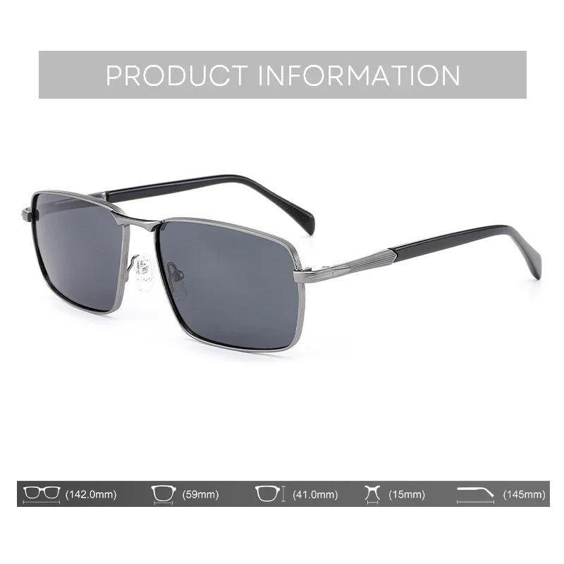Fashion Myopia Polarized Prescription Sunglasses Men Trendy Metal Uv400 Protection Pilot Corrective Sun Glasses