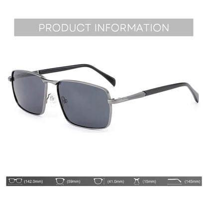 Fashion Myopia Polarized Prescription Sunglasses Men Trendy Metal Uv400 Protection Pilot Corrective Sun Glasses