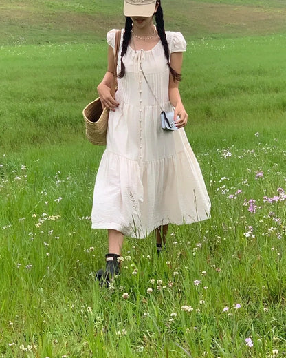 Spring 2025 Chic A-Line Dr Korean Sle Long Svel Women's Faionable Gown Ele Personali Commute Suitable Dr