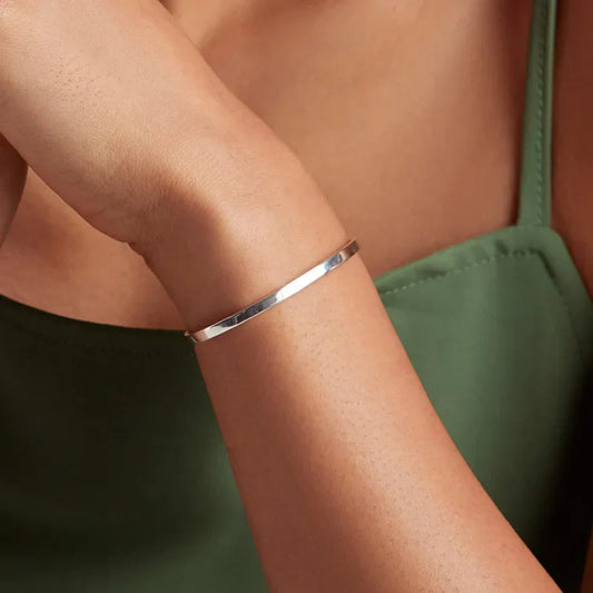 Bracelet gravé "Rien n'est impossible" en argent sterling 925, tendance et très demandé, pour homme et femme SCB160