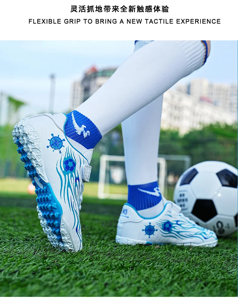 New Kids Low Top Soccer Shoes Boys Football Cleats Boys Lightweight Training Boots Youth Breathable Comfortable Football Sneaker