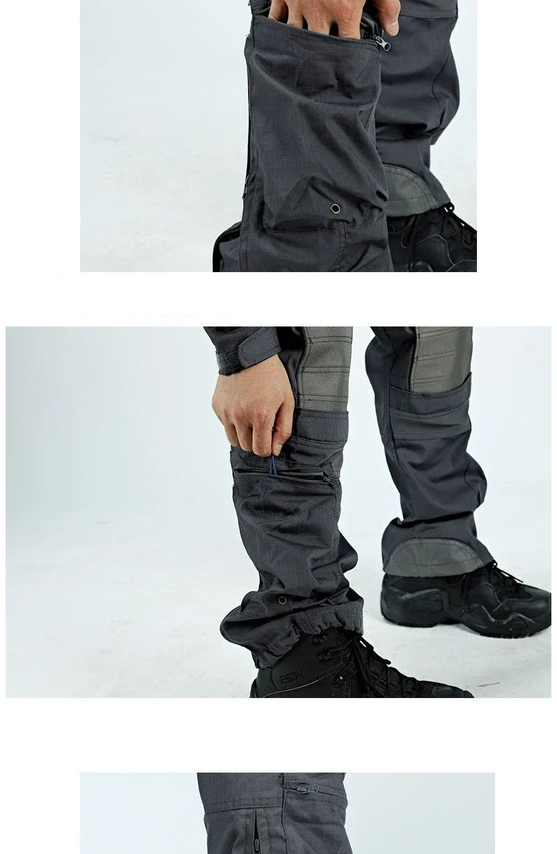 Waterproof Cargo Pant Man Tactical Pants Military Training Combat Trousers Multi Pockets Wear-Resistant Men Pants Outdoor Hiking