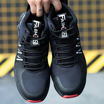 Safety Shoes Work Shoes Steel Toe Men Puncture-Protective Work Boots Indestructible Safety Lightweight