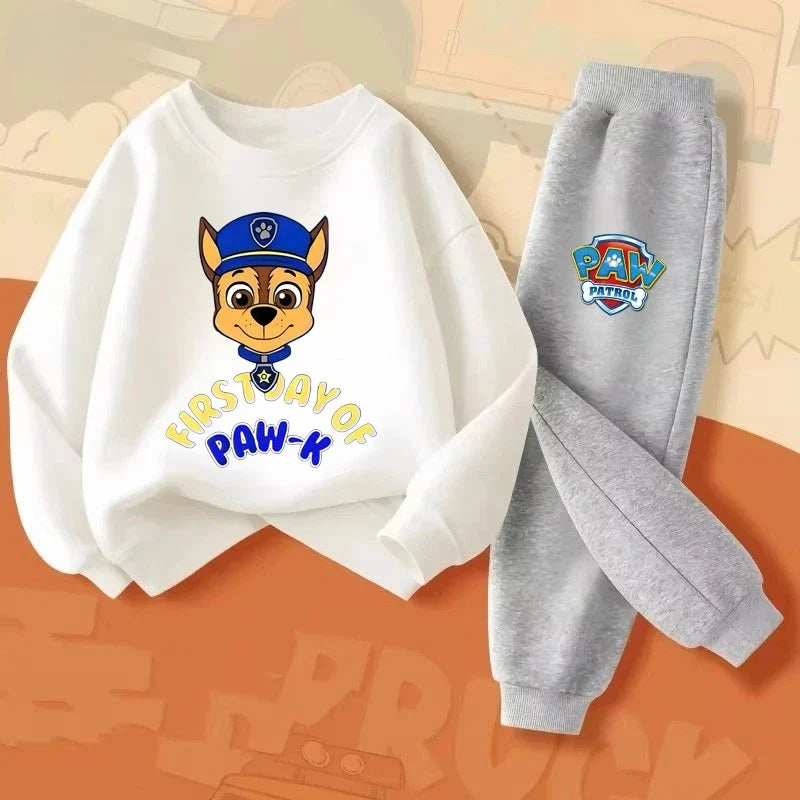 Boys Sport Pullover Long Pant Two Piece Set PAW Patrol Children's Hoodies Sets Spring New Kids Casual Tracksuit Sweatsuit