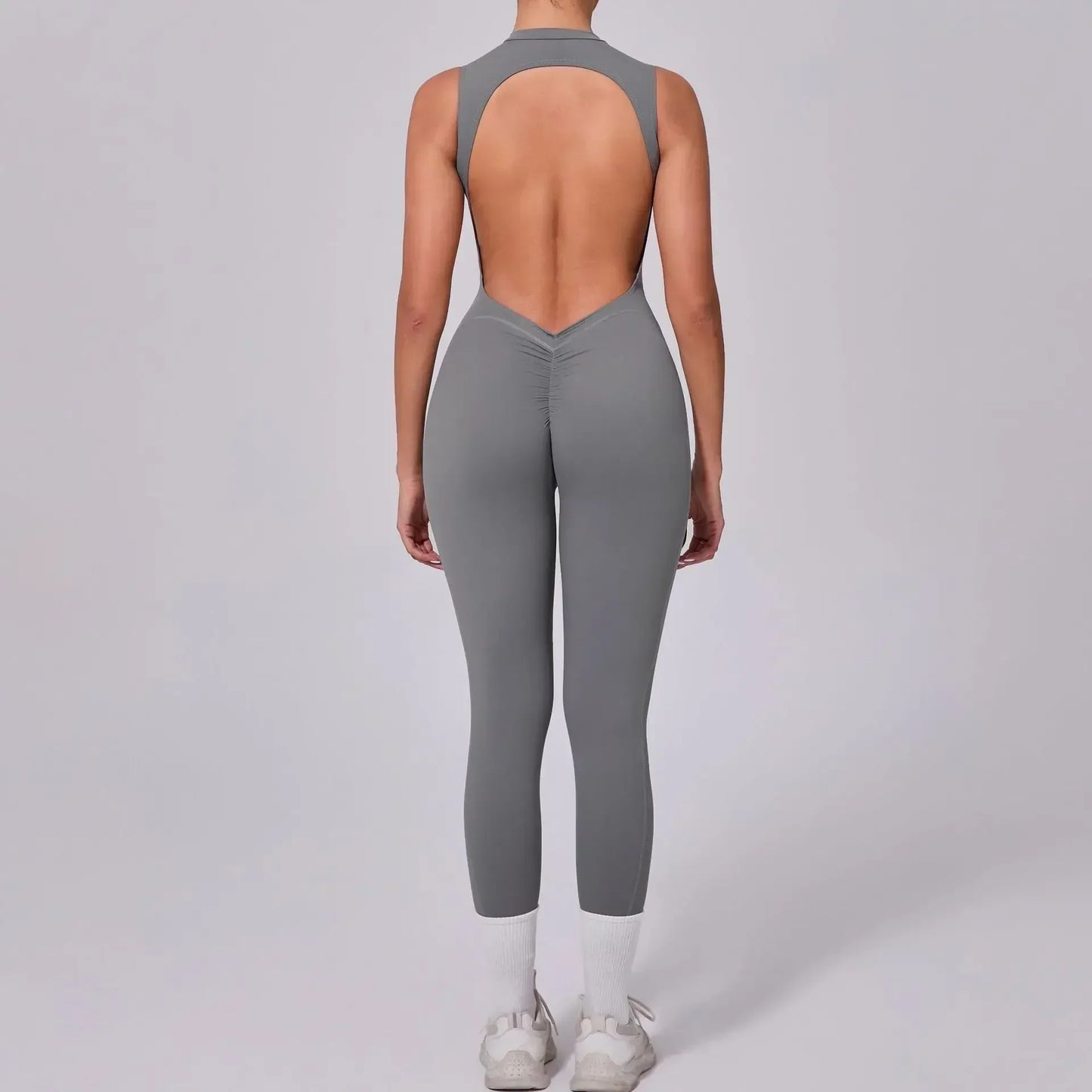 Women's High Elasticity Sports Jumpsuit Yoga Set Fitness Combination Lift Buttocks Bare Back Gym Sexy Romper for Active Women