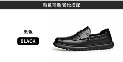 Spring Autumn New Genuine Leather Shoes for Men Black Fashion Business Casual Shoes Male High Quality Designer Loafers Man