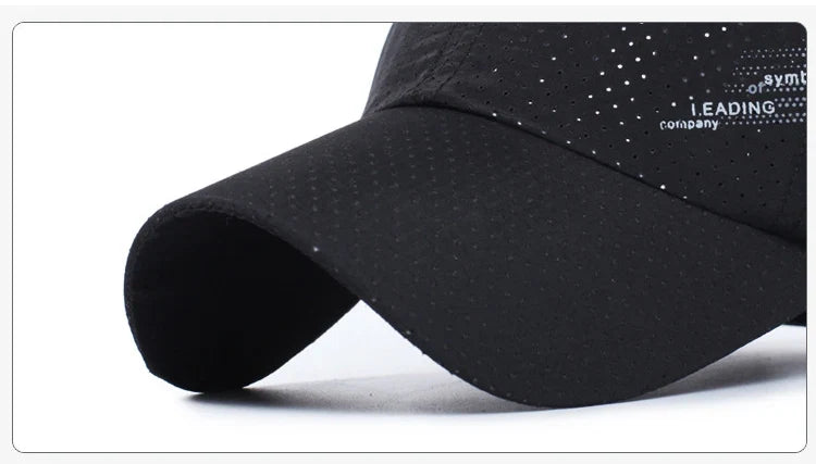 Quick Dry Baseball Cap Outdoor Sports Mesh Breathable Hat For Men Portable Hiking Fishing Sunbonnet Golf Adjustable Cap