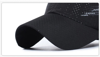 Quick Dry Baseball Cap Outdoor Sports Mesh Breathable Hat For Men Portable Hiking Fishing Sunbonnet Golf Adjustable Cap