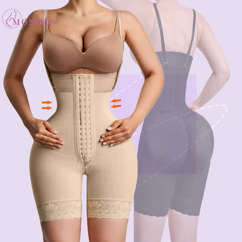 Women's Underwear Double High Compression Hourglass Girdle Waist Trainer Butt Lifter Post-operative Shorts Fajas Colombianas