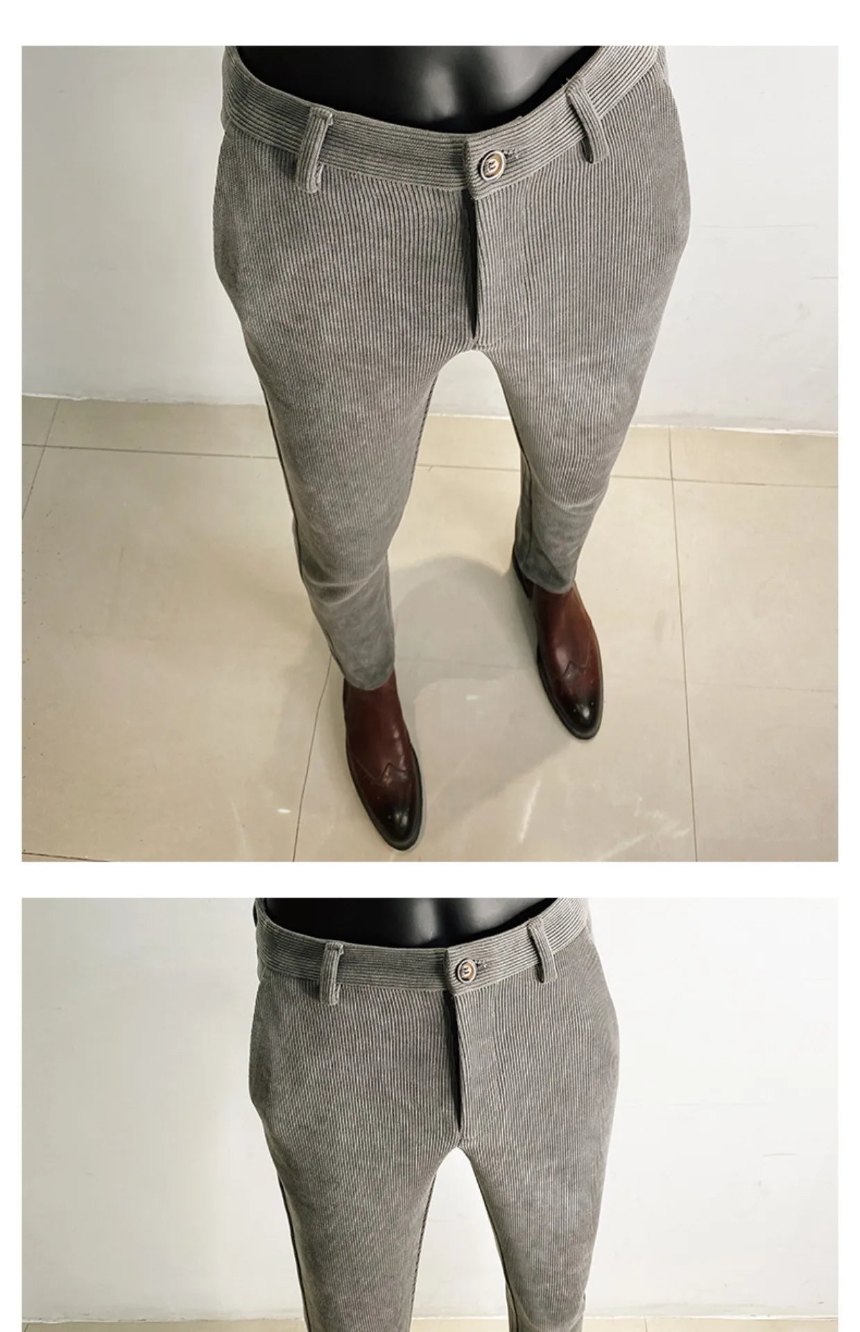 2025 Winter Men Suit Pants Woolen Thicken Keep Warm Formal Trousers Pantalones Hombre Solid Casual Slim Fit Pants Men Clothing