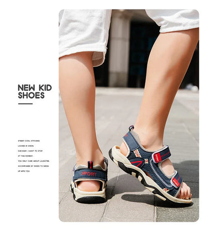 Children Sport Sandals Summer for Boys Outdoor Casual Beach Shoe Comfortable Soft Sole Kids Walking Sandials Non-slip