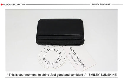Real Leather Credit Card Holder Luxury Card Wallet Business Cardholder Slim Thin Small Wallet Sheepskin Card Bag for Men Women