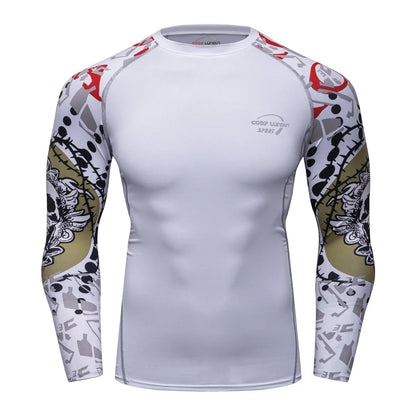Cody Clothes Full Sleeve White Rashguards For Swimwear Anti -uv Sunscreen T Shirt Boxing Trainning Wear Bjj Jiu Jitsu Rash Guard