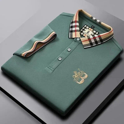 Men's short sleeved luxury brand POLO shirt summer new jacquard design fashionable classic golf top soft breathable T-shirt