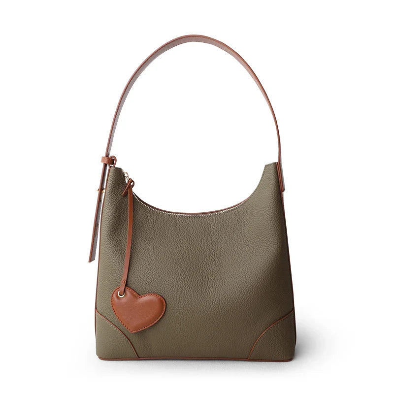 Genuine Leather Bag Women Casual Tote Female Luxury Simple Fashion Handbag Lady Cowhide Leather Daily Use Shoulder Shopping Bag