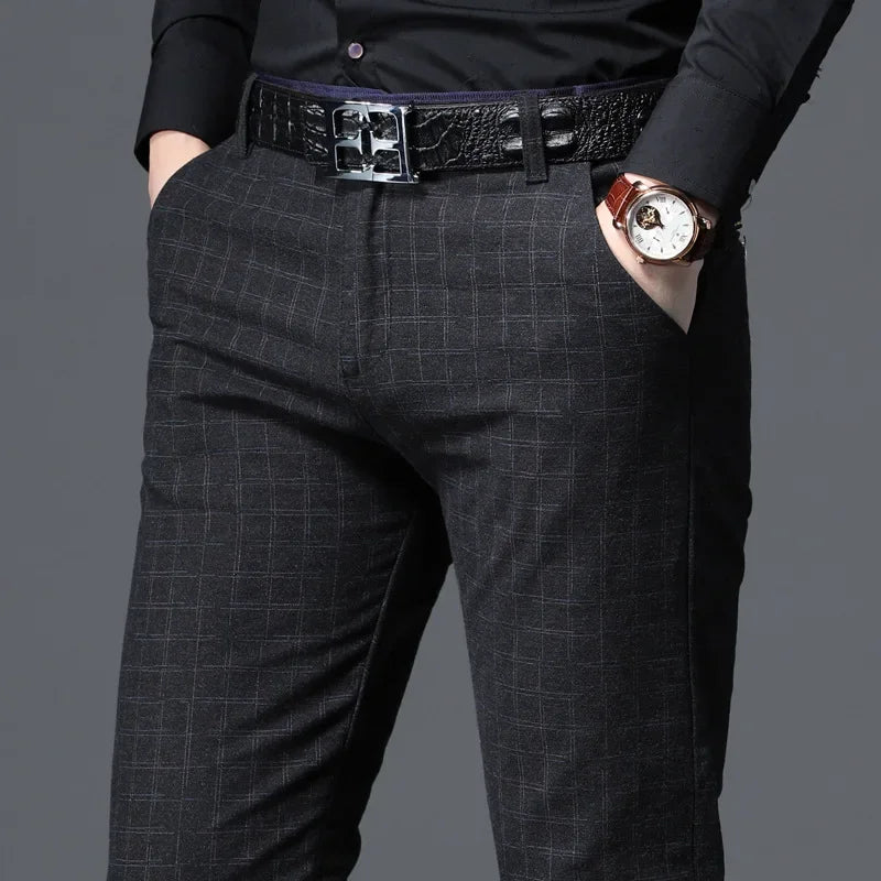 Spring Autumn New Fashion Mens Casual Pants High Quality Brand Business Pants Male Clothing Cotton Formal Trousers Men Clothing