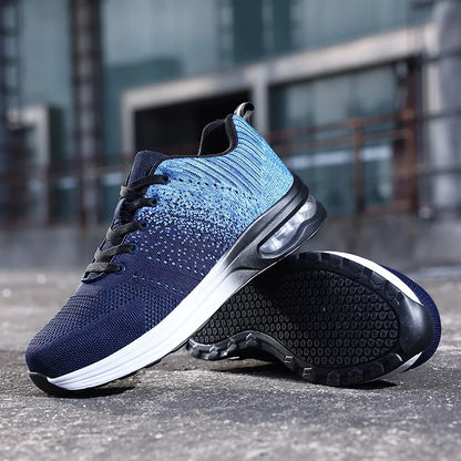 Lightweight Safety Shoes Women Men Air Cushion Work Sneakers Steel Toe Shoes Construction Safety Boots Anti-smash Work Shoes