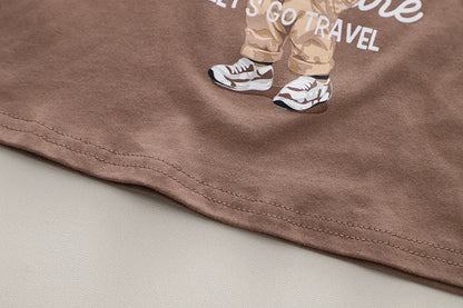 Summer Korean Version Baby Boy Clothing Sets Fashion Baby Girls Top+Shorts Clothes Suits Handsome
