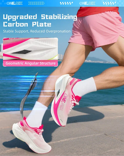 Professional Marathon Racing Running Training Shoes Men Full-length Shock Absorption Sports Carbon Plate Walking Sneakers