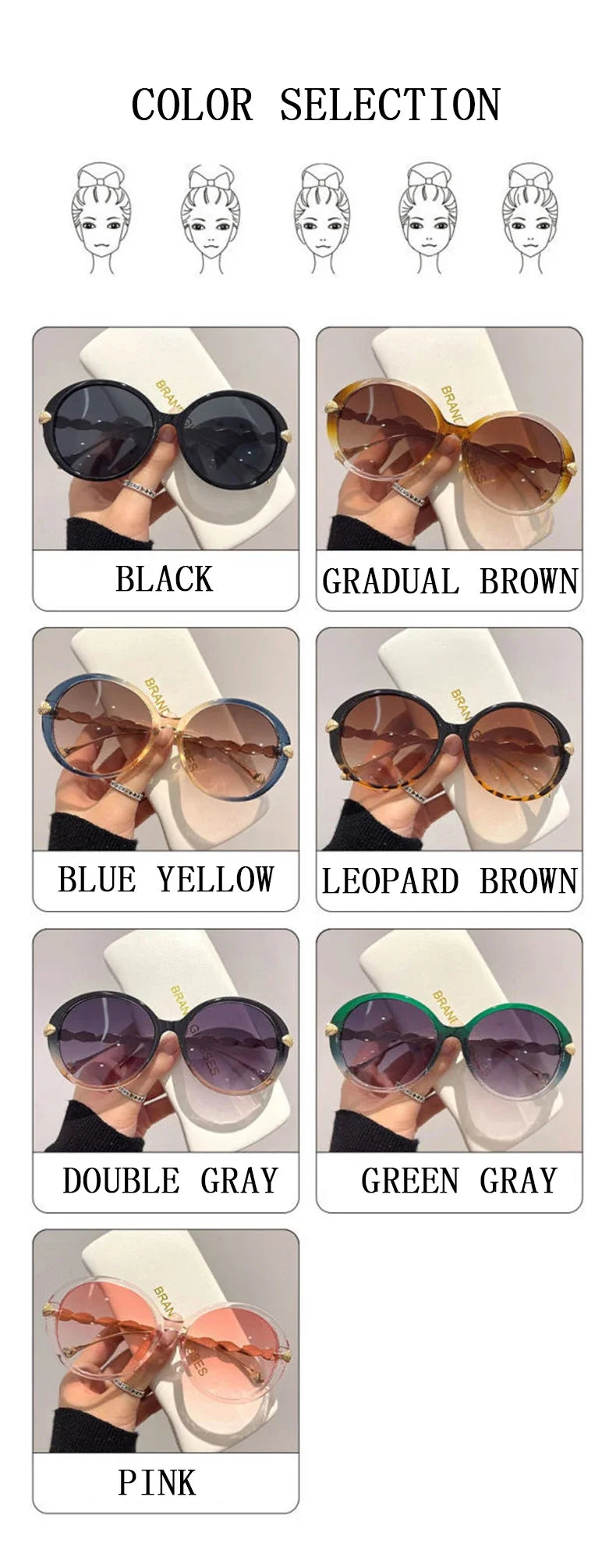Round Sunglasses Women 2023 Oversized Luxury Fashion Glasses  Vintage Shades Retro Lunette De Soleil Femme Gafas De Sol Mujer