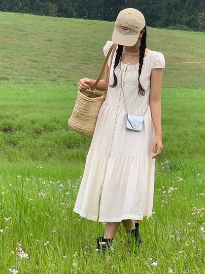 Spring 2025 Chic A-Line Dr Korean Sle Long Svel Women's Faionable Gown Ele Personali Commute Suitable Dr