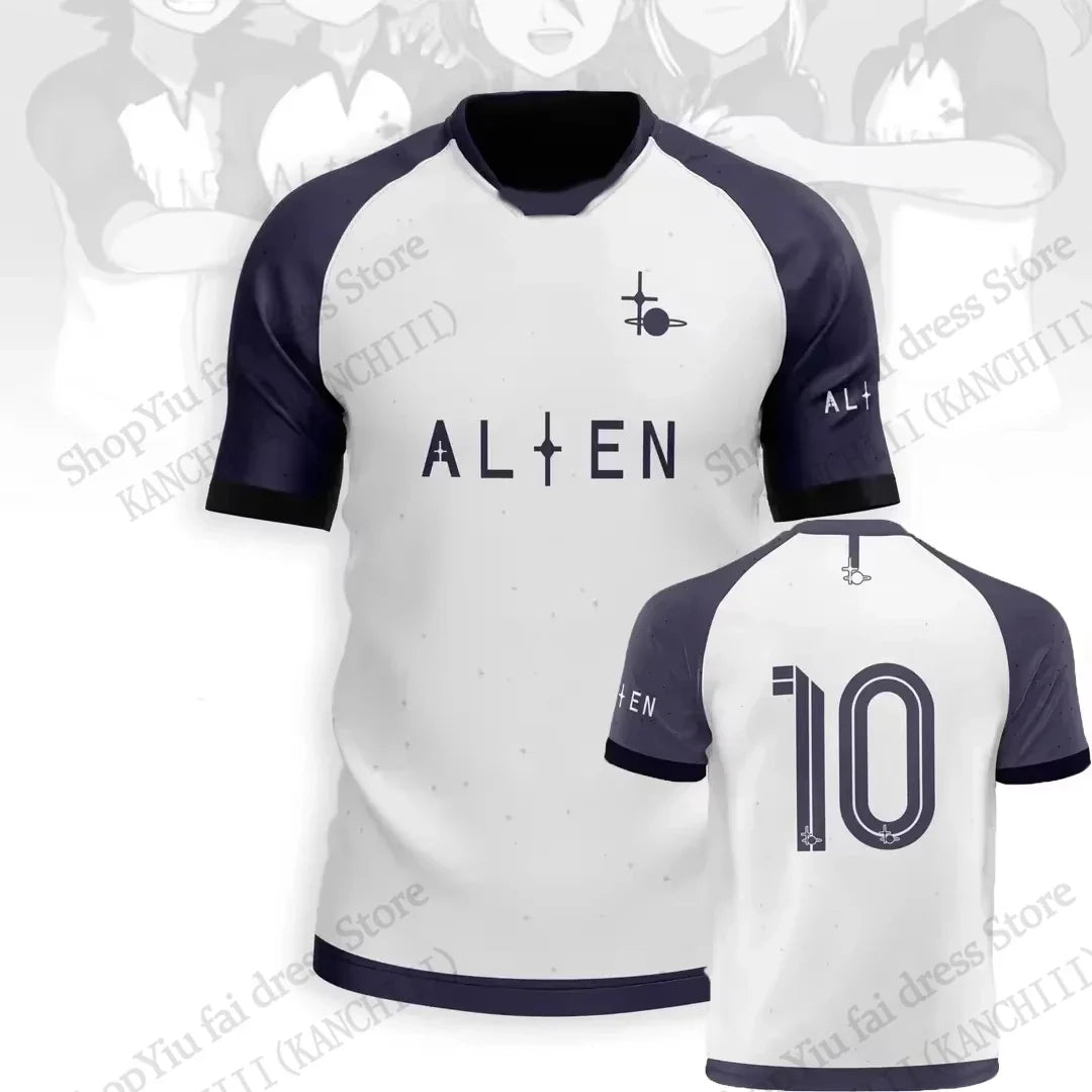 Anime Jersey Inazuma Eleven Kaio Football 3D Print T-shirt Men Women Fashion Short Sleeve Sports Tshirt Kids Tops Tee Mark Evens