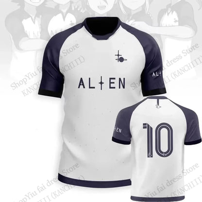 Anime Jersey Inazuma Eleven Kaio Football 3D Print T-shirt Men Women Fashion Short Sleeve Sports Tshirt Kids Tops Tee Mark Evens