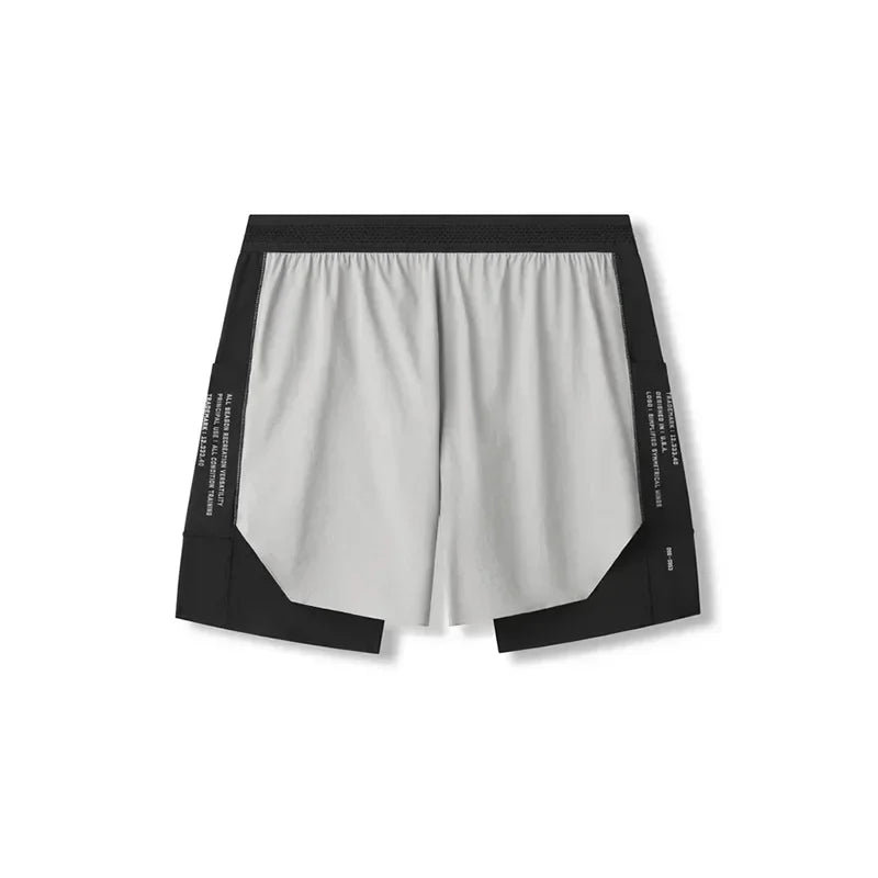Men's Gym Shorts 2 in 1 Quick Dry Running Shorts Basketball Jogger Summer Fitness Workout Short Pants Bodybuilding Activewear