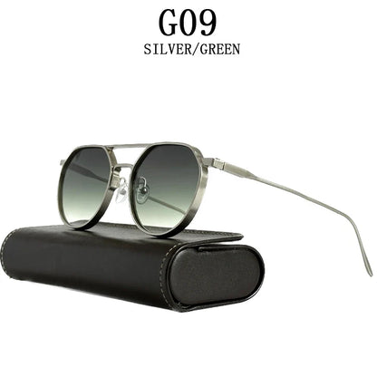 Heavy Metal Sunglasses For Men Round Steampunk Sunglasses Women Trendy Luxe Punk Fashion Glasses Gafas De Sol Hombre Zonnebril