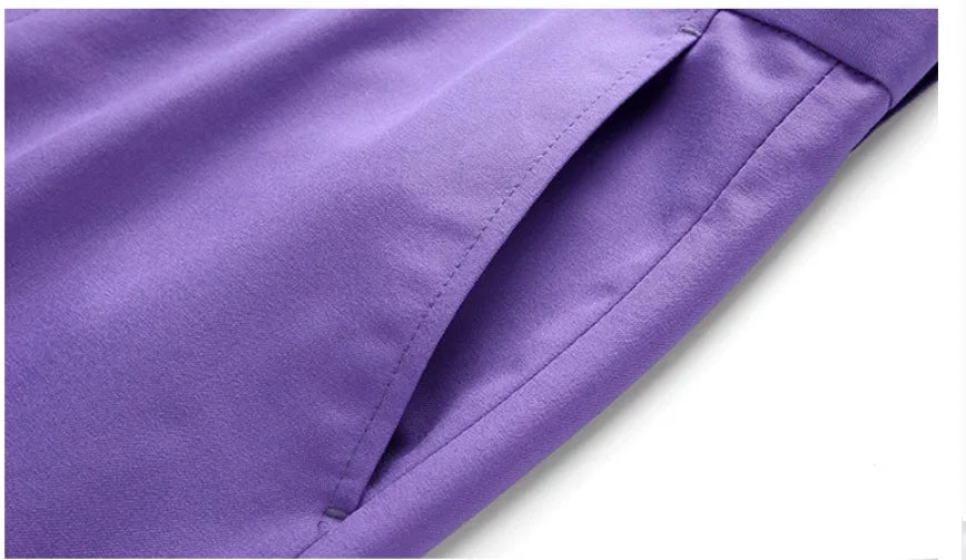 19 Colors High Quality Men's Solid Color Slim Fit Suit Pants Fashion Formal Business Social Groom Wedding High End Trousers