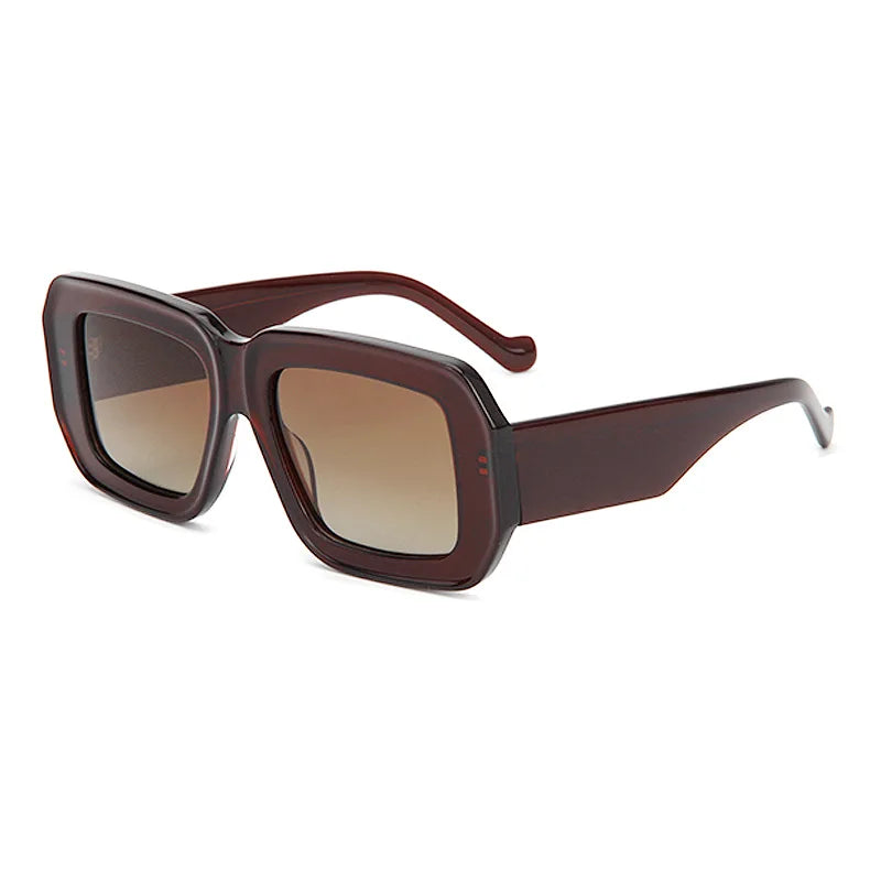 2026 Fashion Men Polarized Sunglasses High Quality Acetate Retro Square Women Sun Protection UV400 Sunglasses Customized Logo
