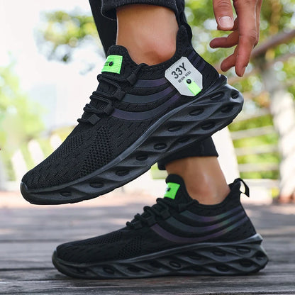 2025 Men Running Shoes Lightweight Sports Shoes Mesh Breathable Casual Running Shoes Women Anti Slip Outdoor New Product Launch