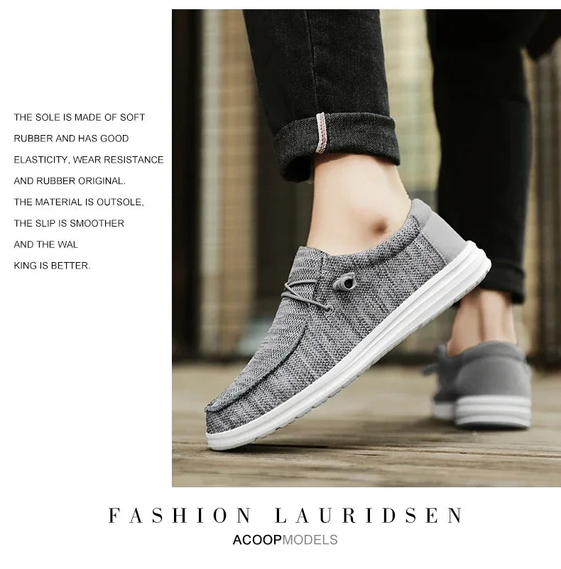 Canvas Shoes Men Casual Slip on Shoes Alpargatas Hombre Moccasins Mocassin Homme Lightweight Breathable Plus Big Size 50
