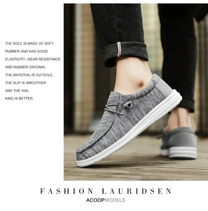 Canvas Shoes Men Casual Slip on Shoes Alpargatas Hombre Moccasins Mocassin Homme Lightweight Breathable Plus Big Size 50