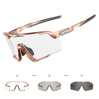 Photochromic Cycling Glasses Silver Lens Sunglasses Multi Color Men Women Bike Outdoor Eyewear Riding Driving Running