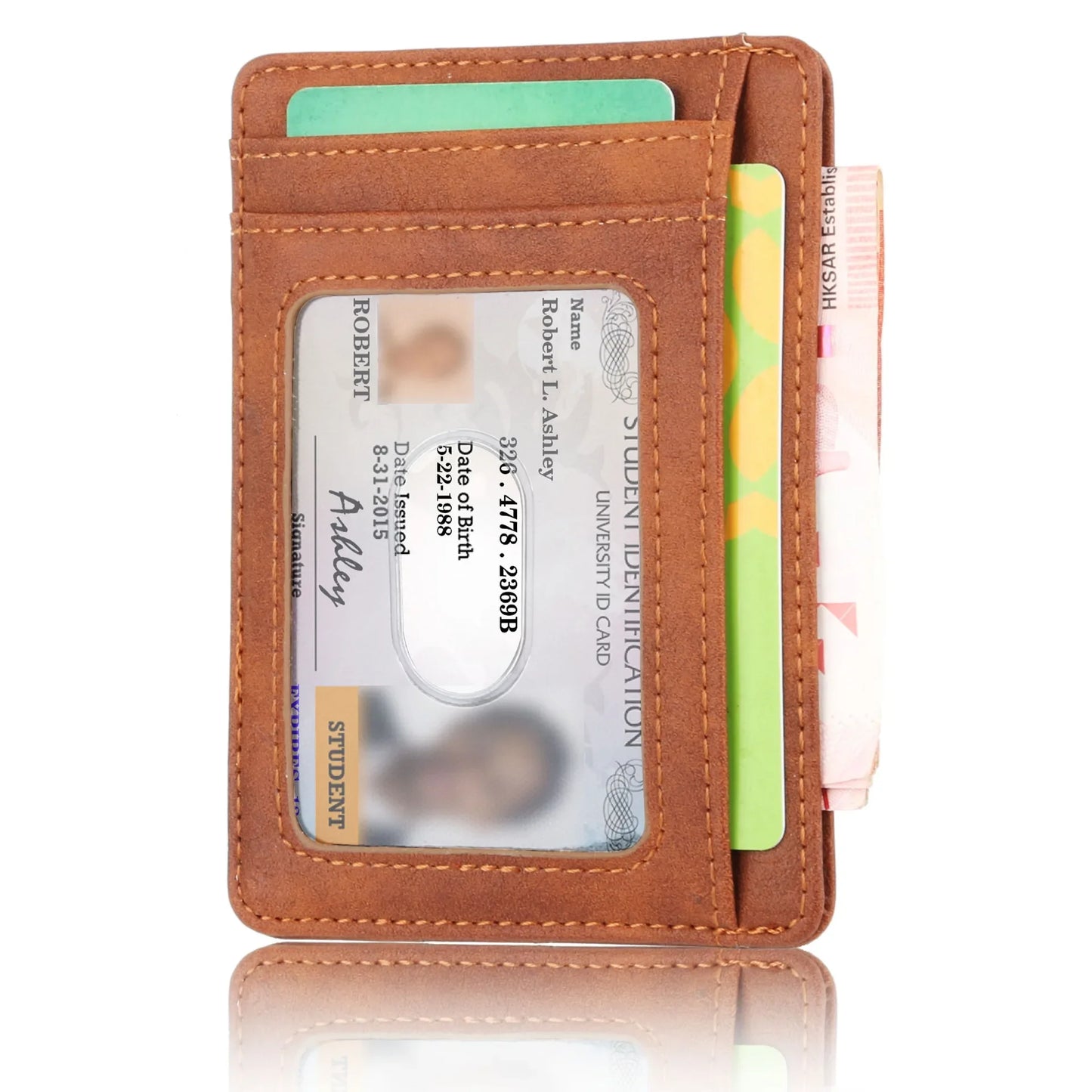 Blocking Wallet Business Card Cover for Case Super Thin Men Leather Credit Card Holder Card Travel Wallet Minimalist Wallet