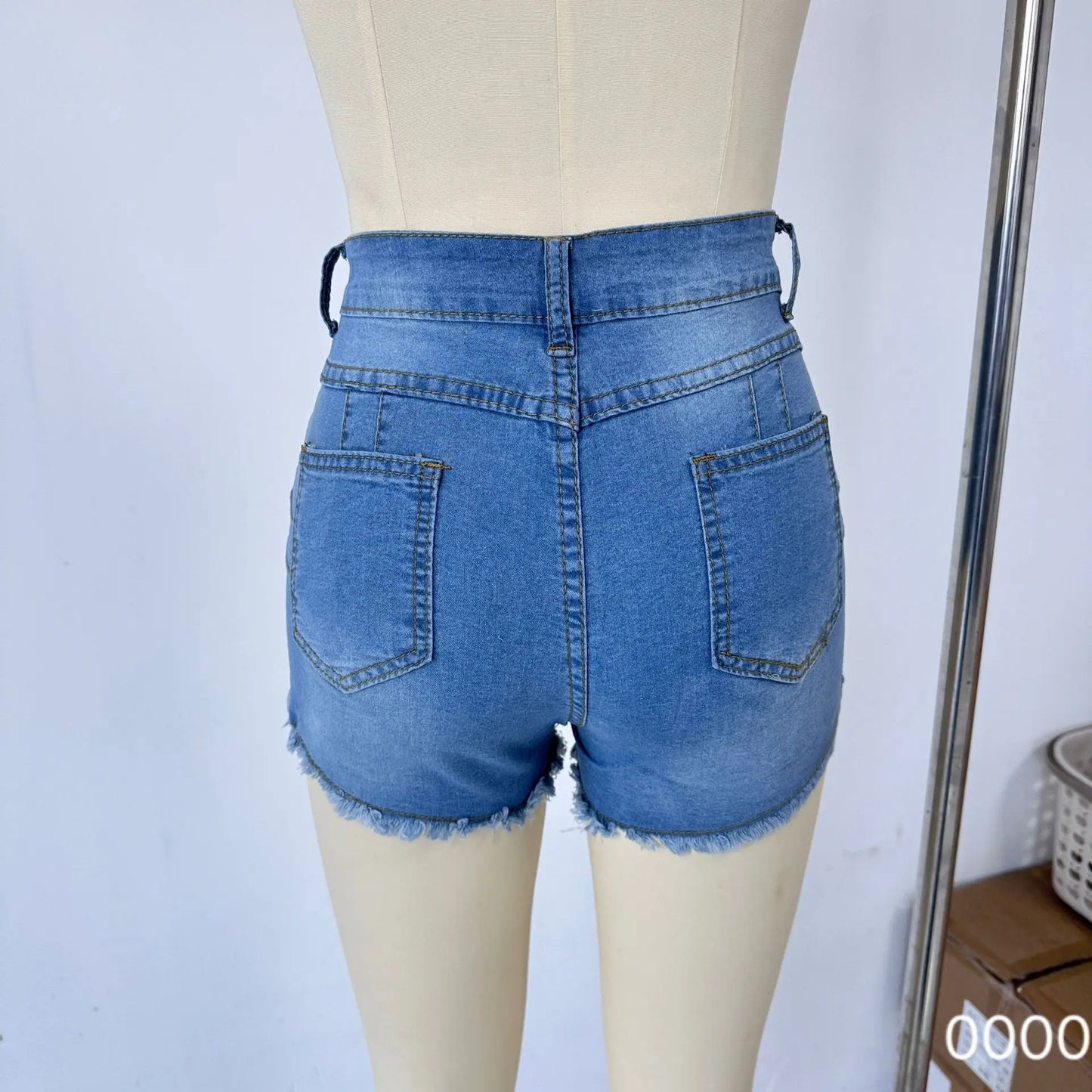 Sexy Hot Slim Denim Shorts Women Fashion Trendy All-match Solid Color Tight High Waist Short Jeans Lady Commuting Cowboy Outfits
