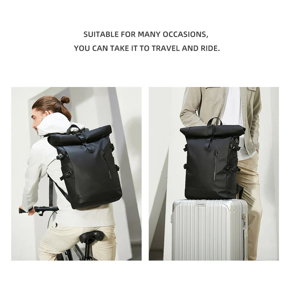 Expandable Travel Backpack Men Large Capacity Waterproof 15.6” Laptop Bag Hiking Rucksack Cycling Daypack Bag with USB Port