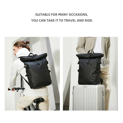 Expandable Travel Backpack Men Large Capacity Waterproof 15.6” Laptop Bag Hiking Rucksack Cycling Daypack Bag with USB Port