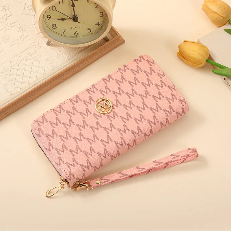 New Zipper Long Wallets Women Men Coin Purses Multi-card Slot Cards Holder Handbags Billfold Wristlet Wallet Clutch Money Bags