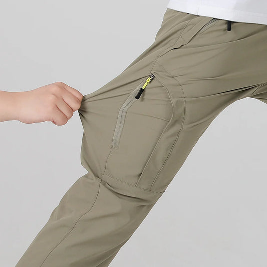 Four Sided Elastic Quick Drying Pants for Men's Mountaineering Outdoor Pants, Light and Thin for Women's Summer Elastic Breathab