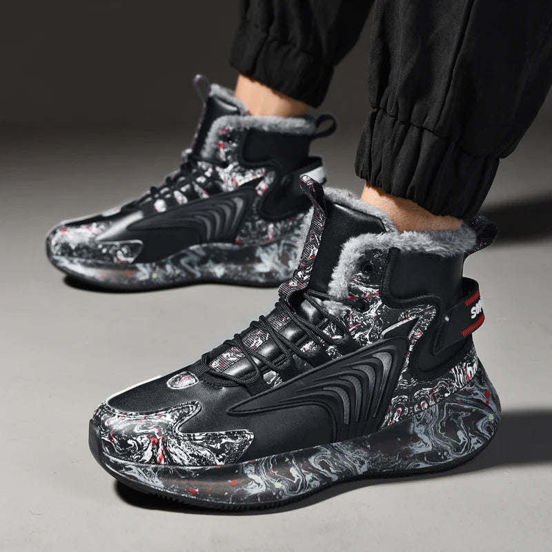 men boots 2024 New Winter Slippers Warm Men Shoes Waterproof Non-Slip Plush Sneakers Male tenis shoes Boots Men Sneakers Winter